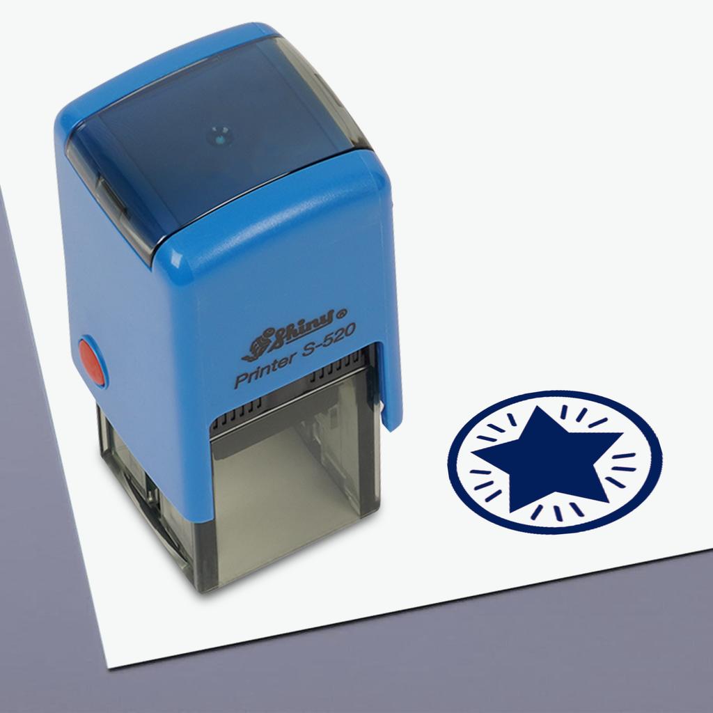 STAR Round Self Ink Rubber Stamp Custom Shiny 20 mm Mini Stamps Персонализированные учителя