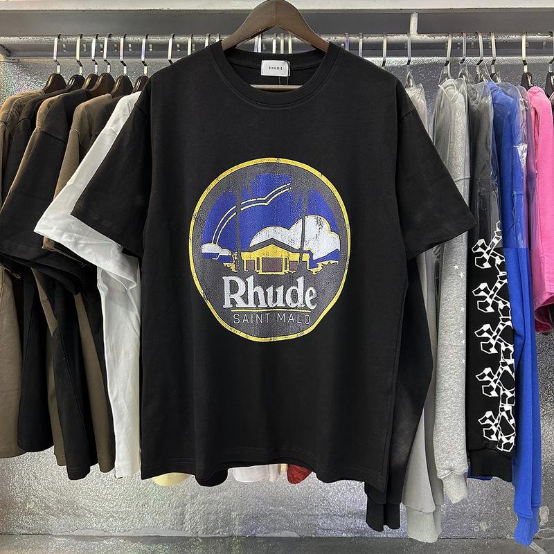 Summer new European and American trendy brand R unisex couple's loose pullover short-sleeve T-shirt, youth short-sleeve T-shirt