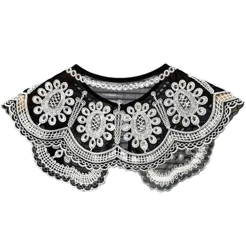 Women Lace Collar Decorative Spread False Collar Hollow Out Collar DIY