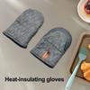 Yousheng Mini Oven Gloves Heat-Resistant Kitchen Mitts with Neoprene Palm Faux Leather Loop Anti-Scalding Pot Rack Oven Mitts Cooking Baking Gloves