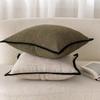 Cotton-linen Pillowcase Black Border Decorative Pillow Cover Retro Cushion Cover  Home Decoration
