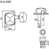 6 Inline Metal Alloy Guitar Semi Closed Tuners Machine Heads Tuning Pegs Keys Set for Electric Guitar