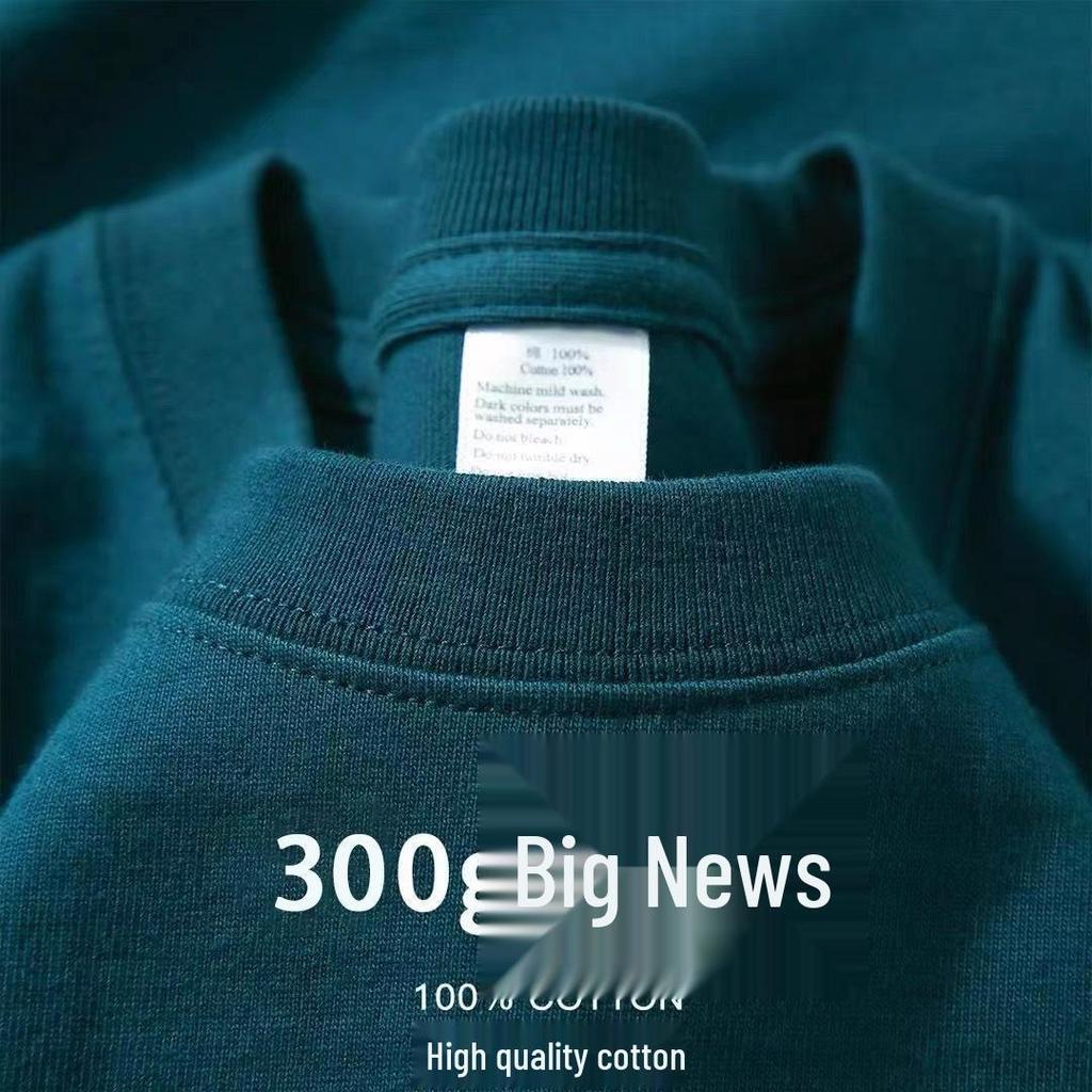 Унисекс футболка с круглым вырезом однотонная из плотного 100% хлопка