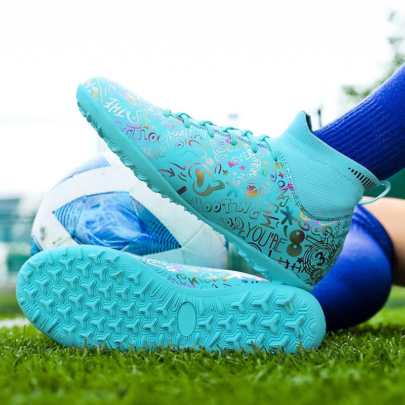 Мужские/женские футбольные бутсы из пяти резиновых материалов с мягкой подошвой и короткой ручкой производства Lammers Кожаные футбольные бутсы Детские футбольные кроссовки