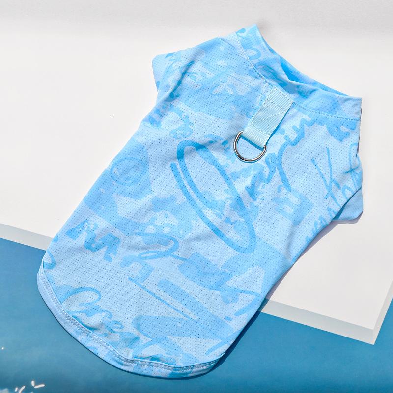 Охлаждающая одежда из ледяного шелкаМайкиЖилеты Одежда для домашних животных Одежда для собакОдежда для кошек