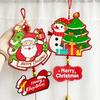 Праздничное украшение Санта-Клаус Рождественский подвесной ornament 45 см Бумажный Рождественский колокольчик Снеговик Металлический ornament для Рождественской елки Праздничный декор