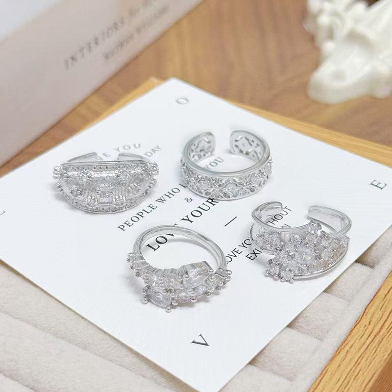 Кружево Кружево Супер Фея Циркон Кольцо Крест Свет Роскошь Ниша Высокий Сенс Изысканное Наслоение Темперамент Кольцо Женщина