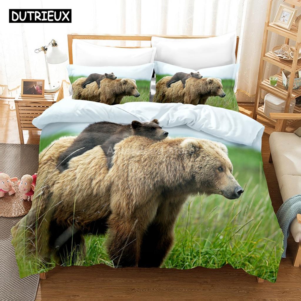 Polar Bear Bedding Set Animal Lovely Quilt Duvet Cover Sets Home Decor Bed Twin Single Queen King Size Fashion Scenery Kawaii