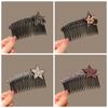 Acrylic Rhinestone Star Hair Comb Pentagram Star Extra Hair Holder  Daily