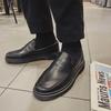 Black Small Leather Shoes Men's British Style Student Versatile Soft Leather Korean Version College Style Japanese Thick-soled Young Men's Leather