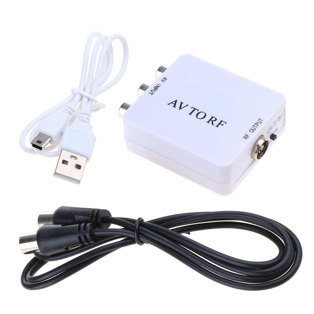 AV в RF Видео Конвертер Адаптер Бокс Поддержка RF 67.25/61.25МГц ТВ Переключатель RCA CVSB в RF Адаптер Конвертер
