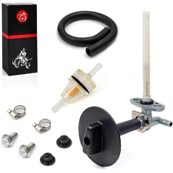 Fuel Valve Petcock & LEVER Compatible With Honda Recon 250 Rancher 350 420 Foreman 400 Foreman 450 FourTrax Foreman Rubicon 500 TRX250 TE/TM TRX350
