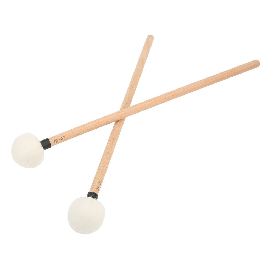 2 шт. барабанная палочка фетровая головка деревянная ручка нескользящий инструмент набор аксессуаров для игры черный