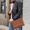 Crazy Horse Leather Men's Bag Genuine Leather Crossbody Head Layer Cowhide Shoulder Bag Vintage Messenger Bag