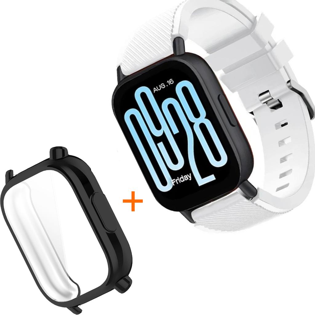 Силиконовый ремешок с ТПУ чехлом для умных часов Xiaomi Redmi Watch 5 Active Lite, браслет и чехол для Redmi Watch 5 Active Lite