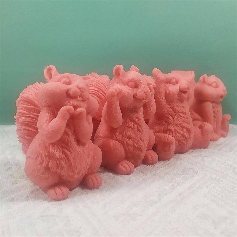 3D Сделай сам Милая Белка Силиконовая Форма для Свечей Животное Соевый Воск Силиконовая Форма Любителю Животных Домашний Декор Подарок