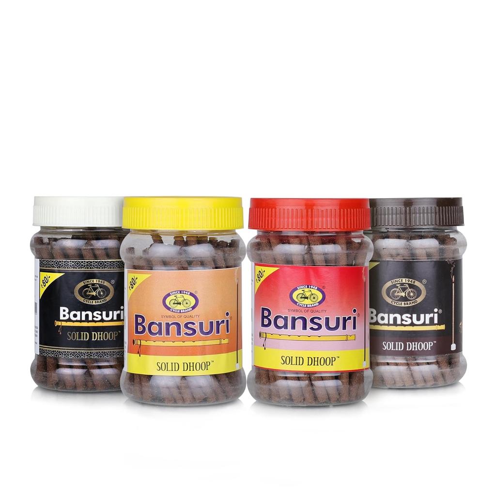 Cycle Pure Bansuri Bambooless Dhoop Sticks 4 упаковки по 100 г каждая Ручной работы для Пуджи Медитации Йоги