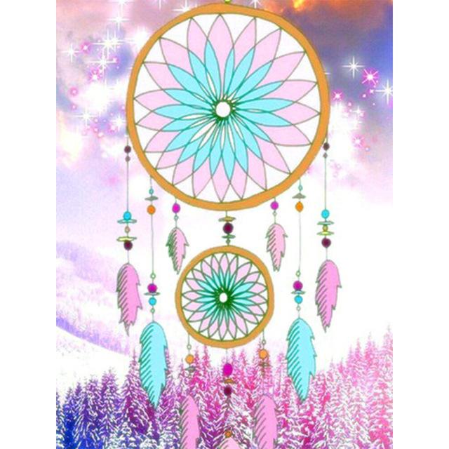 5D Круглая/Квадратная Алмазная картина «сделай сам», домашний цвет, украшение в виде перезвона ветра, Алмазная вышивка, мозаика, художественная живопись