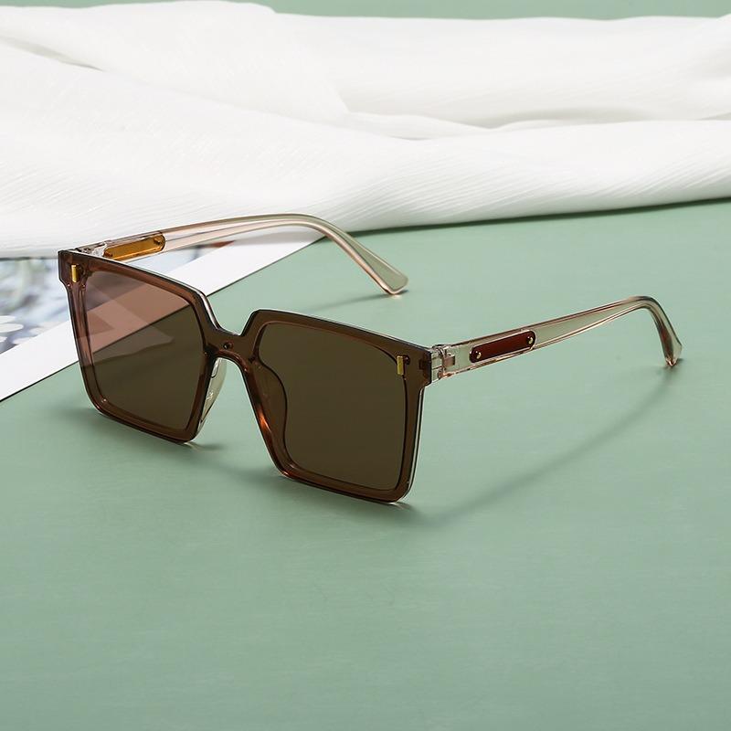 Цельные солнцезащитные очки с большой оправой, женские трендовые солнцезащитные очки с защитой от УФ-лучей, оправы и солнцезащитные очки.