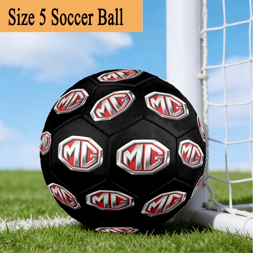Mg Logo Design Inspiration Size 5 Soccer Ball,Indoor/Outdoor Suitable for Training Matches Tournaments Practice Games Perfect Gift for Fan