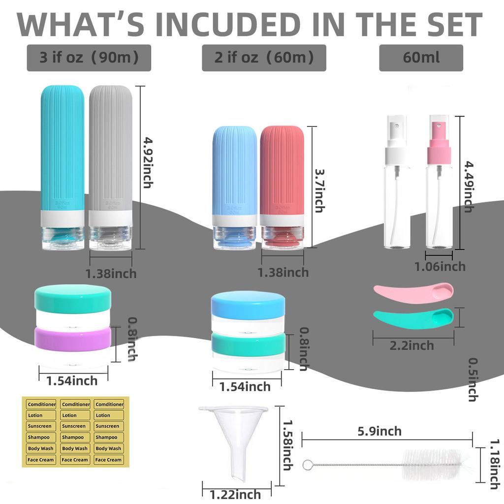 Silicone Sub-bottle, Shampoo, Shower Gel Storage Bottle, Portable Travel Sample