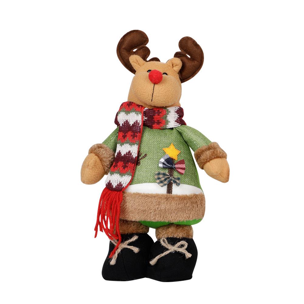 Рождественские украшения в виде Санта-Клауса, снеговика и лося, стоящих кукол — идеально подходят для праздничного оформления отелей и торговых центров