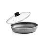 Cinta - Cinta St24 Tfi - Saute Pan Aluminium 24 Cm - Stone Effect Coating - Glass Lid