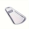 1pc Stainless Steel Fan-shaped Tray Extra Thick Spoon Holder Food Clip Holder Buffet Clip Holder Tableware Rack