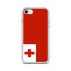 Coque iPhone - Drapeau Tonga - iPhone SE 2020 - Souple - Multicolore - Verticale