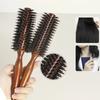 6 Style Wood Handle Round Rolling Brush Straight Twill Hair Comb Boar Bristle Round Barrel Hair Curling Brush Hairdressing Tool