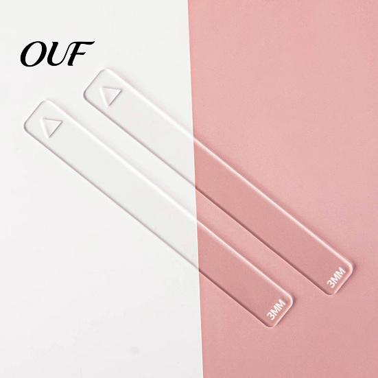 Handmade Jewelry Crafting Tools 1 Pair Acrylic Polymer Clay Depth Guide, 2/3/4/5/6mm Pottery Rolling Pin Transparent Guide Thickness Ruler for