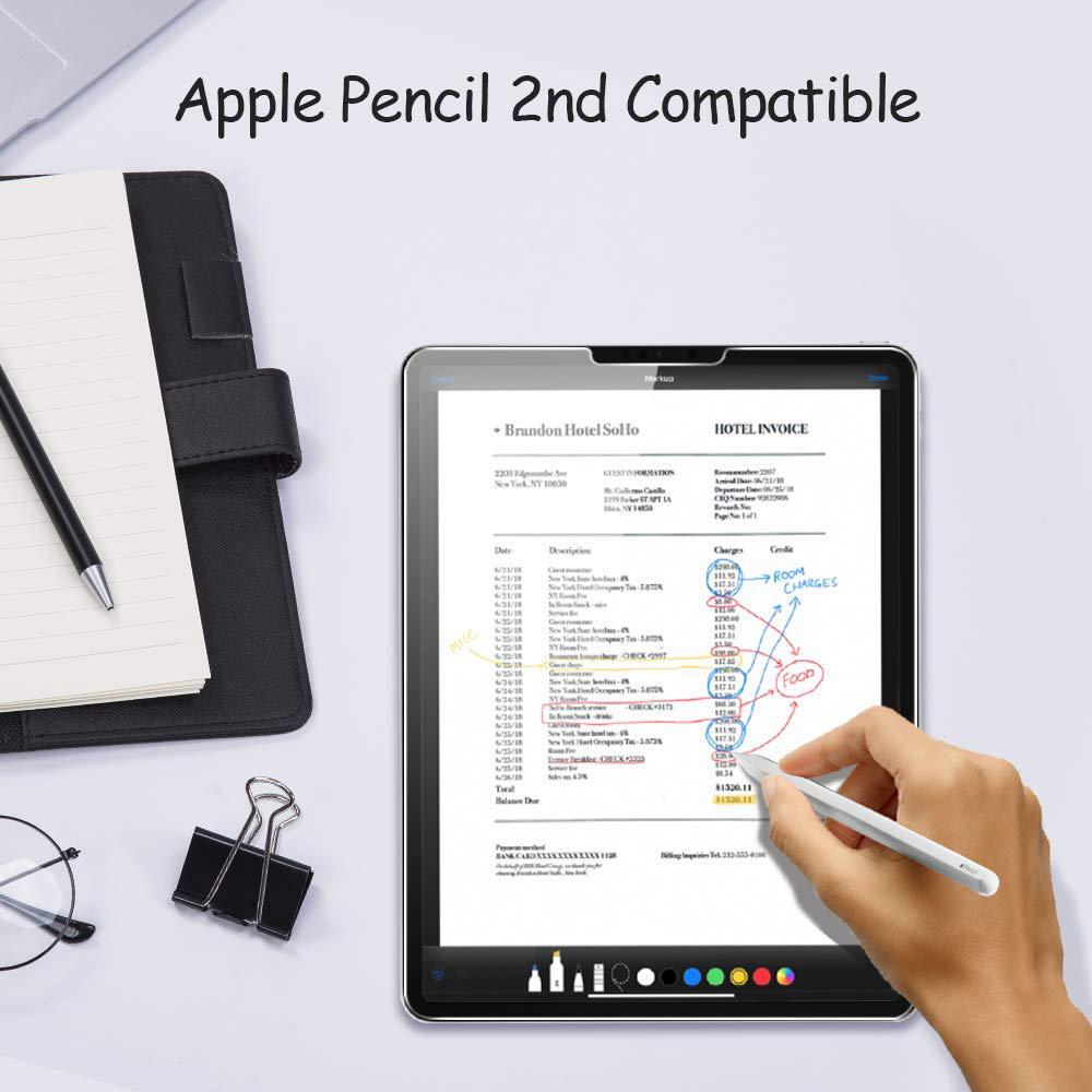 0.3mm Screen Protector for iPad Pro 12.9 (2022)/(2021)/(2020),2.5D Edge Tempered Glass HD Anti-Scratch Film,Support Face Unlock