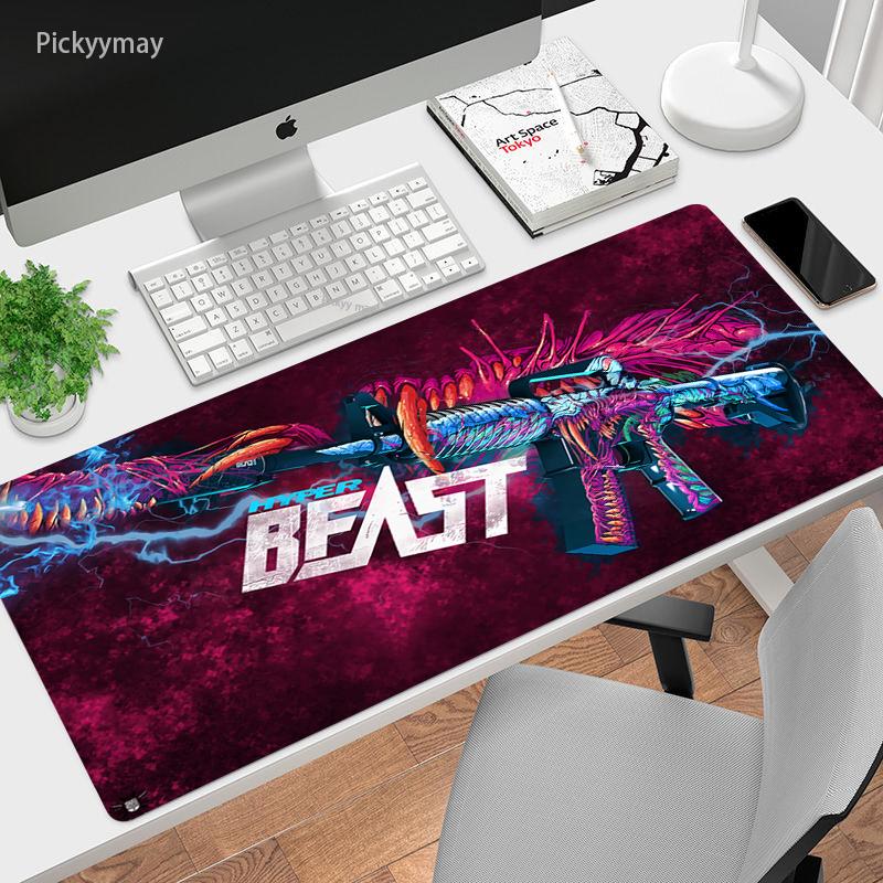 Коврик для мыши CS GO Hd, утолщенный большой коврик для мыши, коврик для мыши с запирающимся краем, резиновый коврик для игровой клавиатуры большого размера, настольные игровые коврики