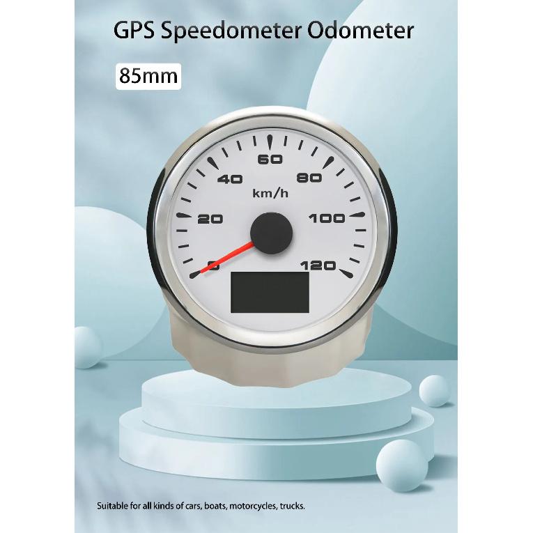 RHAXEL Auto GPS Speedometer Velometer 0-120KM/H 0-200KM/H Speed Odometer Mileage for Car Racing Motorcycle with Backlight 85mm