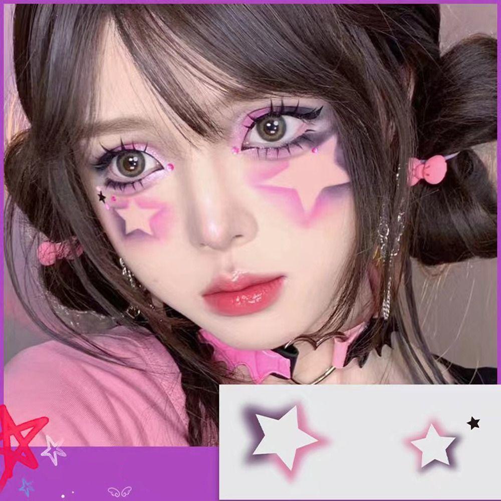 Sweatproof Decorative Stickers Disposable Blush Face Patch Sweet Temporary Tattoo Sticker Make Up