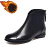 Fashion 2024 New Autumn Winter Warm Plush Low Heel Booties Women Fashion Ladies Ankle Boots Soft Sole Female Leather Short Boot Footwear