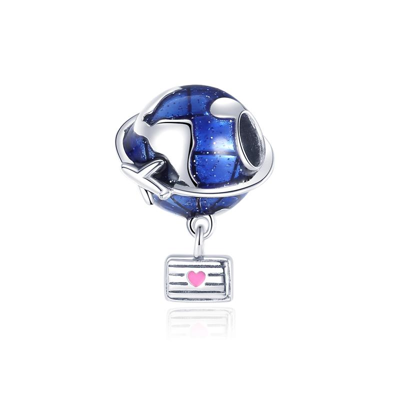 New 925 Sterling Silver Blue Astronaut Beads Fit Original Bracelet Ladies Jewelry DIY Gift Hot Sale High Jewelry