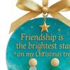 Yousheng Handmade Sea Glass Art Friendship Ornament Timeless Friendship Keepsake for Best Friends Sea Glass Art Hanging Decoration for Christmas Tree