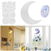 Epoxy Wind Chime Silicone Mold: Sun, Moon, Stars Pendant with Hole for DIY Decorations