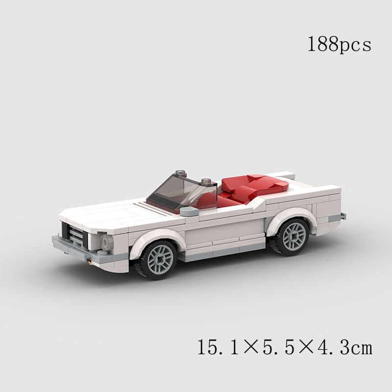 City Speed Convertible MOC Old Car Super Race Vehicle Model Building Block Racing Brick Technical Christmas Gift Rally Sport Toys