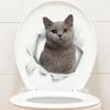 DIY Cat Wall Decal 3D Toilet Seat Decal Creative Cat Toilet Sticker  Wall Decor