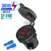 Motor QC 3.0 USB зарядное устройство для телефона быстрый адаптер питания цифровой вольтметр дисплей напряжения автомобиль DC12V-24V водонепроницаемая розетка