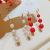 Long Fringe Irregular Imitation Pearl Earrings