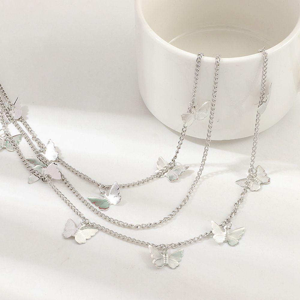 Rivet Gothic Hook Keyring Waist Belt Hip-Hop Multi-Layer Butterfly Tassel Pants Keychains