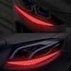 2 шт./1 пара Светоотражающая подводка для глаз Наклейки на брови для фар автомобиля Водонепроницаемые Наклейки с предупреждением о безопасности переднего света Креативное украшение
