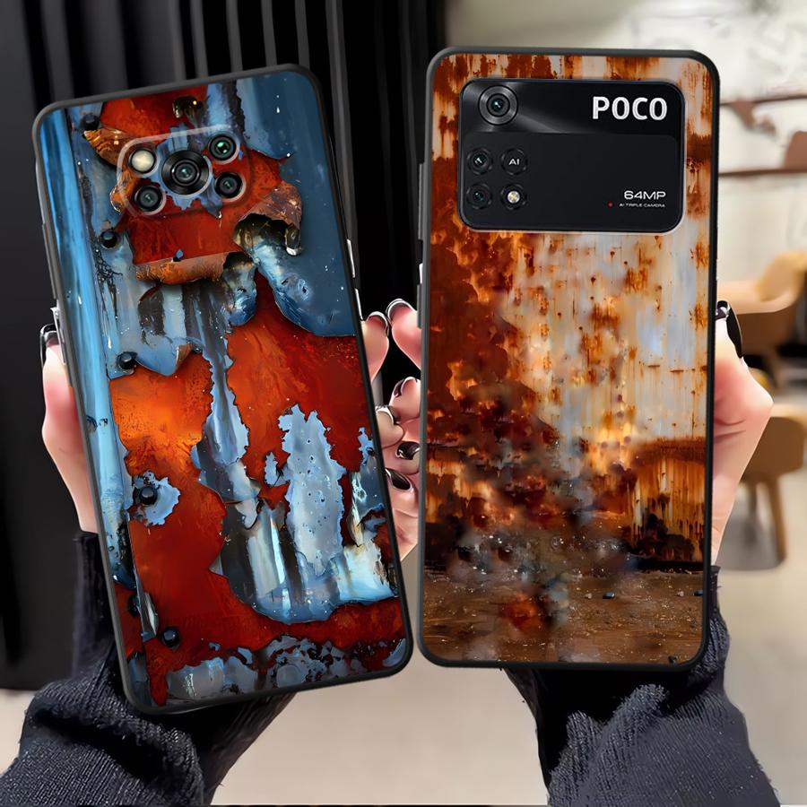 Чехол с ржавыми пятнами для Xiaomi Poco C51 F3 F4 F5 M5 X3 X4 X5 C65 C50 M3 M4 Pro Funda Чехол для телефона
