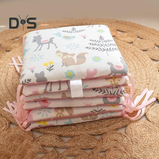 6 шт. противоударный дышащий мягкий чехол для детской кроватки, бампер для детской кроватки, регулируемая моющаяся мягкая подкладка для боковин