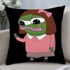 Sad P-Pepe Frog Pillow Gift Pillow Case Short Plush Sofa Decorative Gift Home Double-sided Printing Cushion