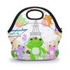 Pickles Frog Lunch Bag, Black, Bento Box, Insulated, Zippered, Compact, Soft Cooler Bag, Tote/Eco Bag. It Has Three Main Functions: Hot/Cold/Preservat