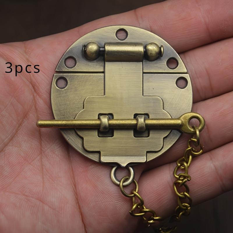 3pcs Vintage-Style Alloy Lock - Durable Brass Finish, Ideal for Jewelry Boxes, Gift Boxes, and Suitcases | Easy To Install, Multi-Purpose Decorative